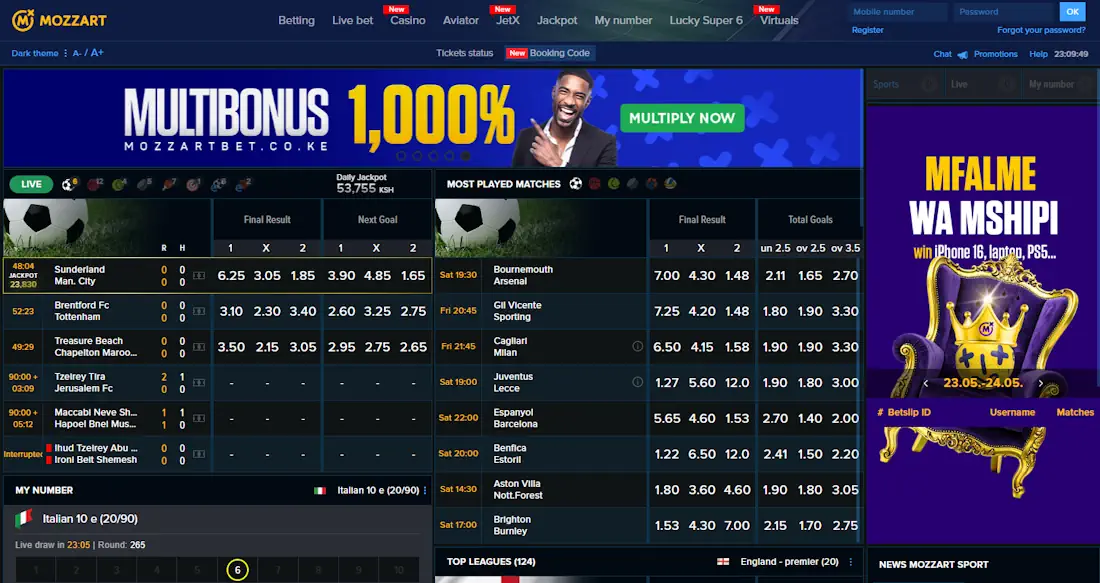 MozzartBet Sportsbook and Casino Screenshot